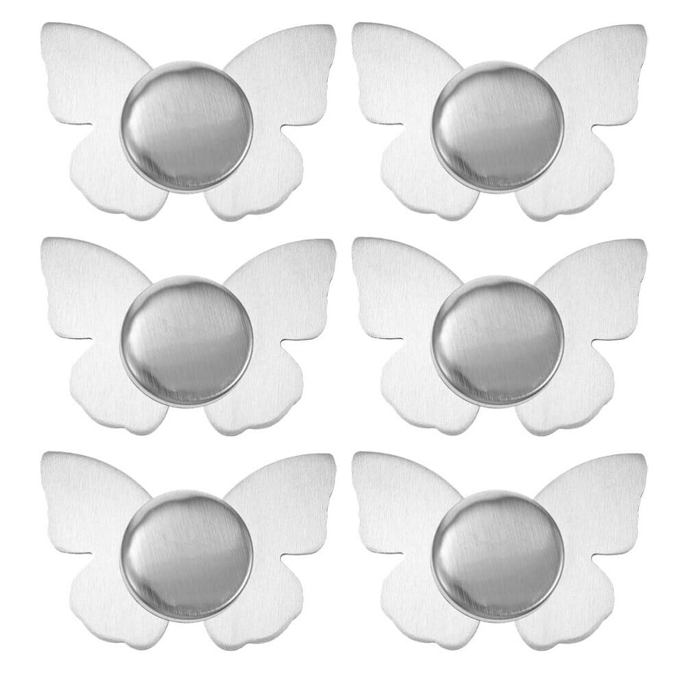 Alipis 6pezzi Pesi Magnetici per Tovaglie Forma di Farfalla Fermatovaglia Ventosa Impermeabili Antiruggine Durevoli per Uso Interno ed Esterno