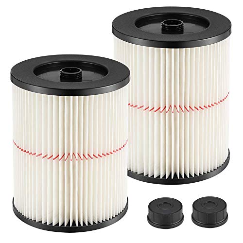 9-17816 Red Stripe Vacuum Cartridge Filter Replacement Compatible with Craftsman Wet/Dry...