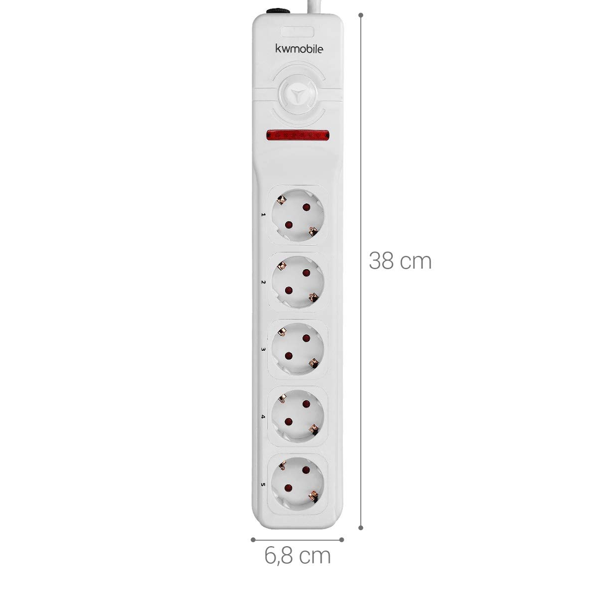 Multiprise Télécommandée Navaris – 4 Prises Type F – Câble 1,5m – Bloc Alimentation – Neuf