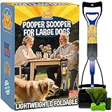 Bodhi Dog Complete Poo Pack- 24" Pooper Scooper, Poop Bags, & Waste Bag Holder, Ideal for Small to XL Pets - Durable, Easy-to-Use, Great for Grass, Gravel, & Outdoor Cleanups (Blue)