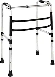 Andador de Alumínio Dobrável, Fixo e Articulado - Obesos, Adultos e Idosos (130 kg)