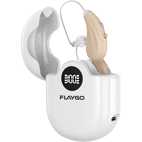 Hearing Amplifiers, Otc Hearing Aids For People With Hearing Loss, Sound Quality Restoration, Intelligent Noise Reduction, Standby 80h, One-Button Operation, Comfortable Wearing, White