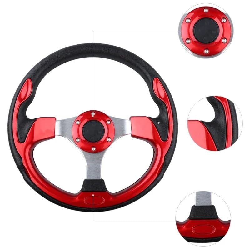 Volante da Corsa universale,Volante da Corsa Volante universale 320mm Telaio in alluminio PVC for auto da corsa(Titanium)