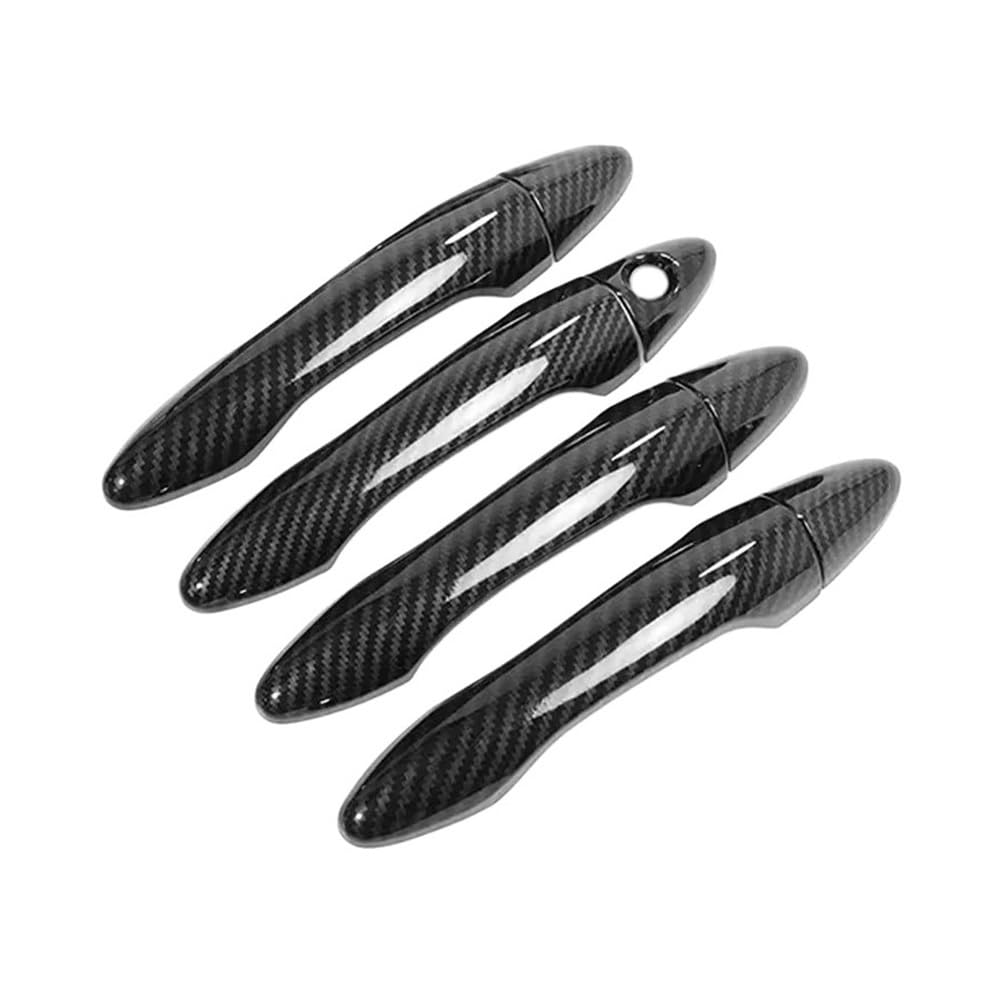 YMYYQW Car Outer Door Handle for Optima K5 2011-2015 Car Carbon Fiber Style Exterior Door Handle Cover Trim Sticker Decor Auto Accessories
