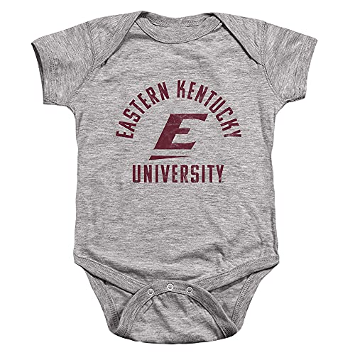 Eastern Kentucky University Official EKU Colonels Logo Unisex Infant Snap Suit for Baby,Athletic Heather, 6 Months
