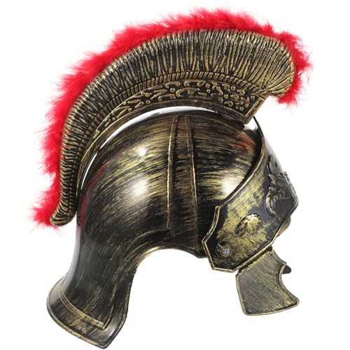 Casque médiéval plastique or LIFKOME accessoire costume soldat homme