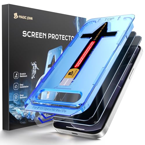 MAGIC JOHN 2 PACK for iPhone 17e Screen Protector 28Anti Spy Fast Easy Installation Anti-Scratch Tempered Glass Bubble Free