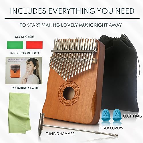 Image of Kalimba Thumb Piano Stylophone Instrument High Quality Lightweight and Durable Mahogany Music Gifts for Kids Adults