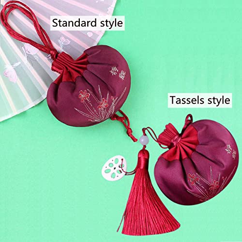 6 Bolsitas Chinas de Brocado con Cordón para Joyas miniatura 5