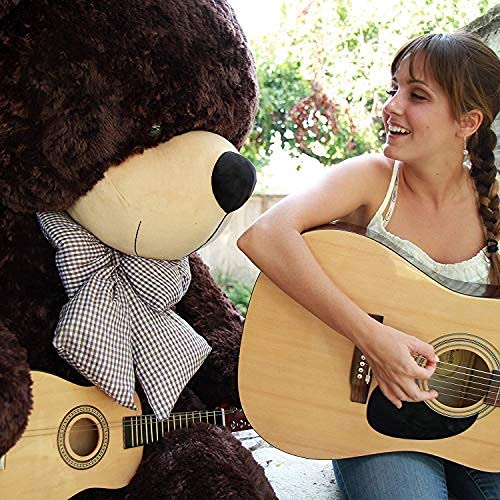 Image of 5 Feet Giant Teddy Bear | Dark Coffee Brown Soft Plush Stuffed Toy | Cuddly, Huggable & Luxurious | Valentine, Birthday, for Girls, Kids, Wife, Girlfriend (5 Feet, Chocolate)