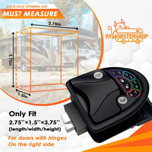 2023 New Rv Keyless Entry Door Lock, Rv Door Lock Keyless With Steel Core Entry For Rv, Camper And Travel Trailer, 5Th Wheel, Toy Hauler Will Only Fit 3.75" X 2.75" X 1.5" Lock Hole #TOP2