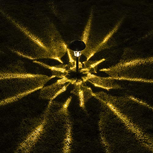 GIGALUMI Solar Pathway Lights Outdoor, 6 Pcs Super Bright High Lumen Solar Powered LED Garden Lights for Lawn, Patio, Yard.