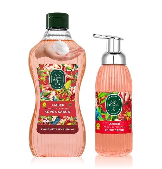 Eyüp Sabri Tuncer Amber Doğal Zeytinyağlı Köpük Sabun 1.5 lt + 500 ml - Lansman Set