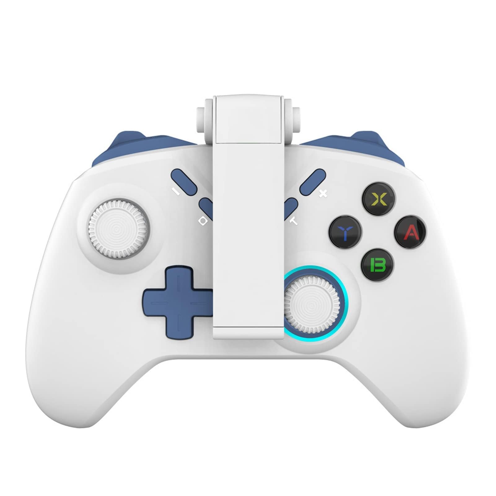 NALACAL Wireless Game Controller, Joystick High Sensitivity, Six-axis Gyroscope, Dual Vibration, Handheld Bluetooth - Compatible with 5.0, for PC/Phone Games High Performance Remote Joystick (White)