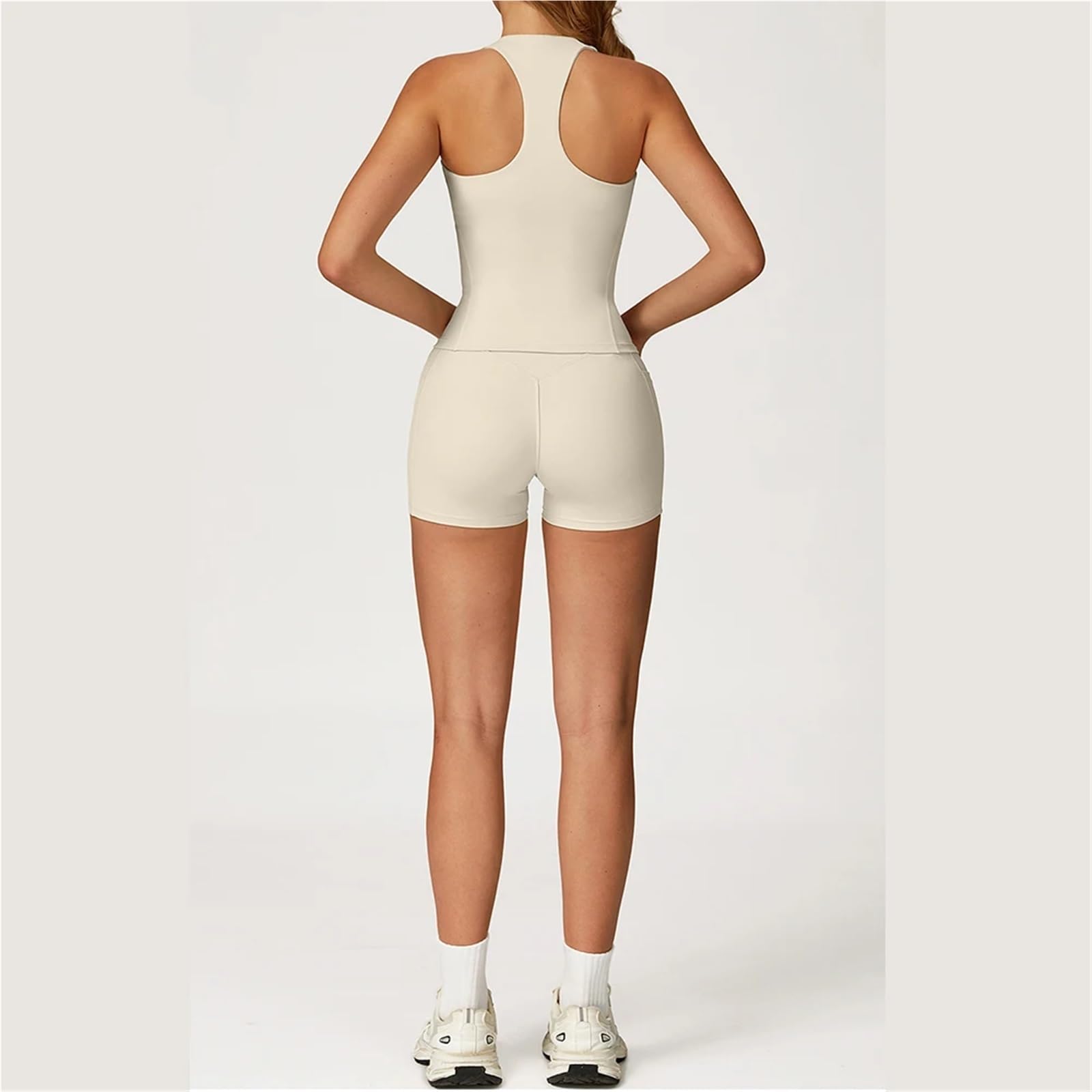 Completo Palestra Donna Tuta da yoga donna palestra Reggiseno sportivo Vita alta Pantaloncini legging Completo Fitness Corsa Allenamento