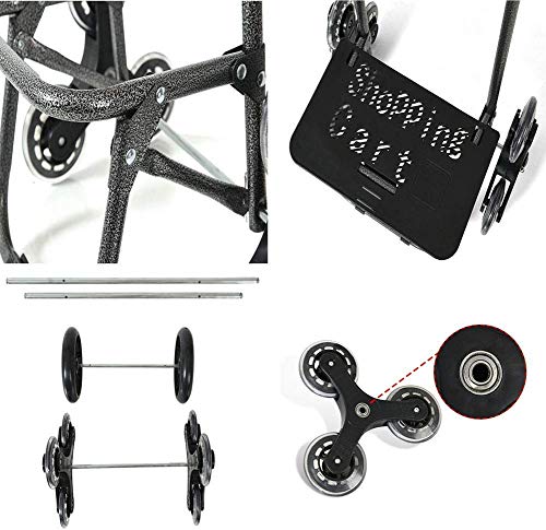 SENWEI Multifunktions-Einkaufstrolley, Küchenaufbewahrung, Mehrzweckwagen, zusammenklappbar, verschleißfest, Stahlrahmen… – Bild 5