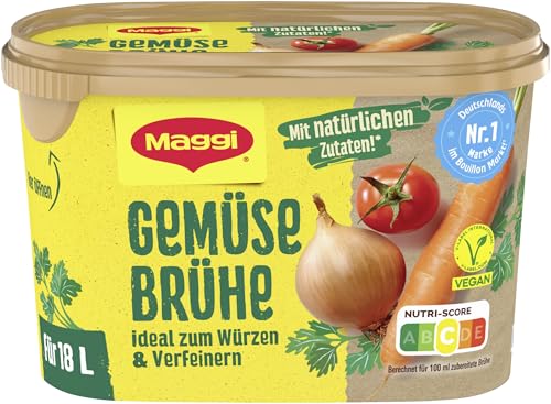 Maggi Gemüse Brühe, Universal-Würzmittel mit natürlichen Zutaten, 1er Pack (1 x 288g)