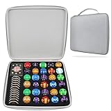 FCDYLBD Carrying Case Compatible with Bakugan,BakuCores and Armored Alliance, Geogan Rising Battle Action,Can Store 30 Pcs, and Cards and Other Accessories(Case Only) (grey)