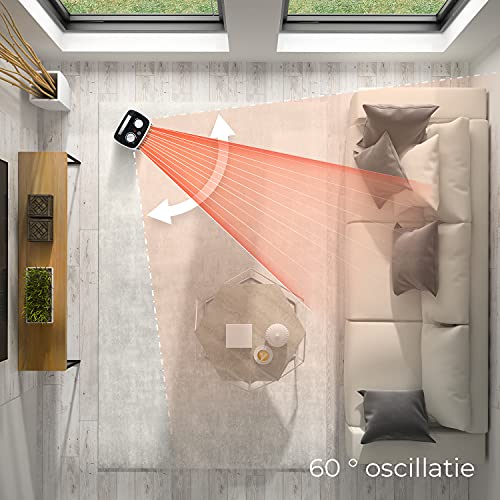Pro Breeze Mini Keramische Ventilatorkachel - Ruimteverwarmer met automatische Oscillatie en 2 Warmteinstellingen (2000W) - Image 8