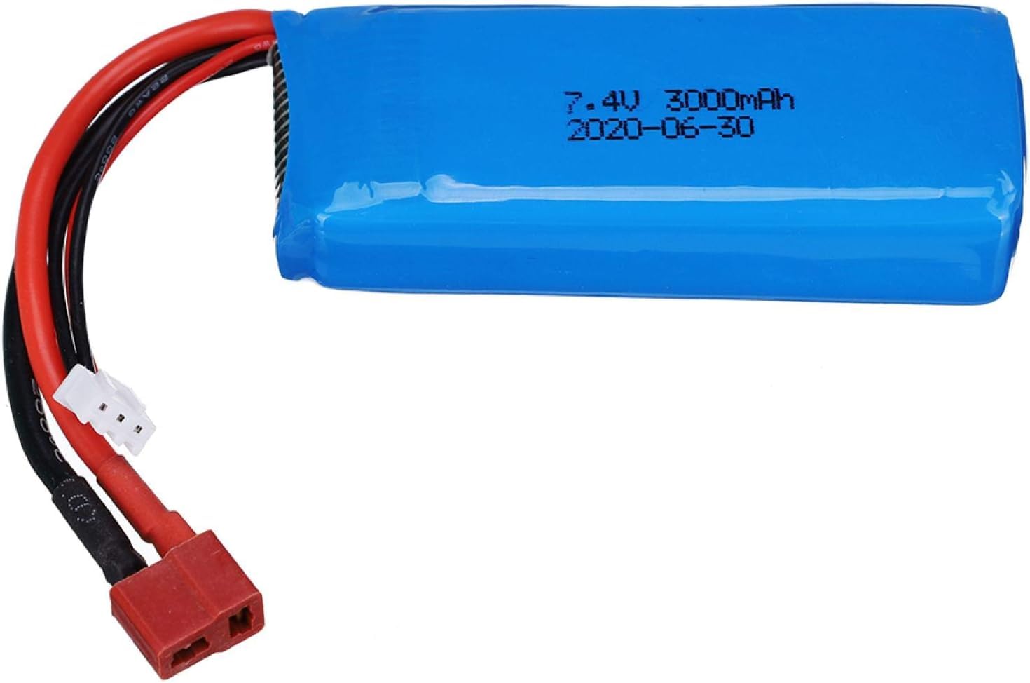 YUNIQUE GREEN-CLEAN-POWER Akumulator Lipo 7,4 V 3000 mAh 2S z wtyczką T Plug - kompatybilny z samochodem RC Wltoys 144001 1/14 RC - wysokiej wydajności zamiennik dla modeli sterowanych radiowo