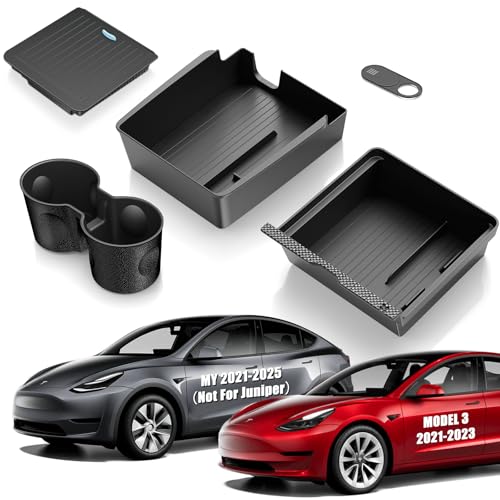 5Pcs Center Console Organizer Tray for Tesla Model Y