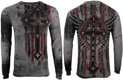 Xtreme Couture by Affliction Men's Long Sleeve T-Shirt Liberty Crusade