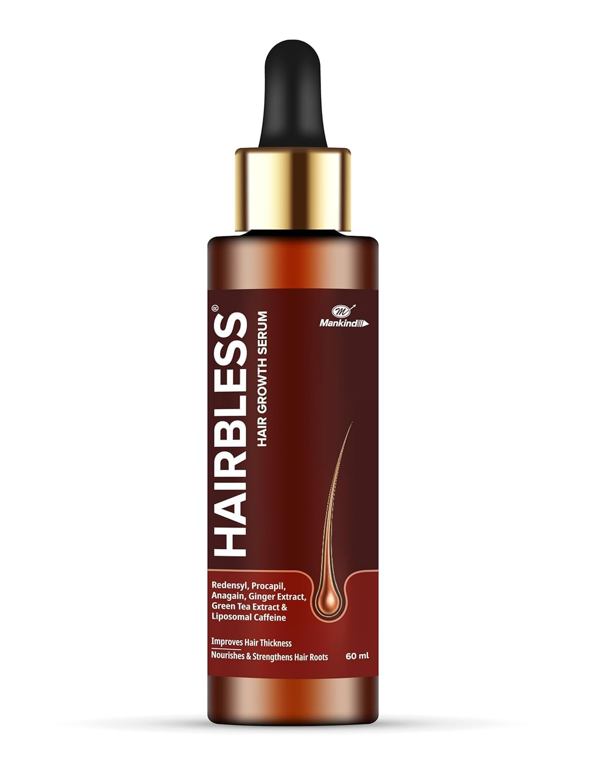 Hair blesss serum na porost włosów z Redensyl, Procapil, Anagain i liposomalna kofeina, poprawia grubość włosów, 60 ml