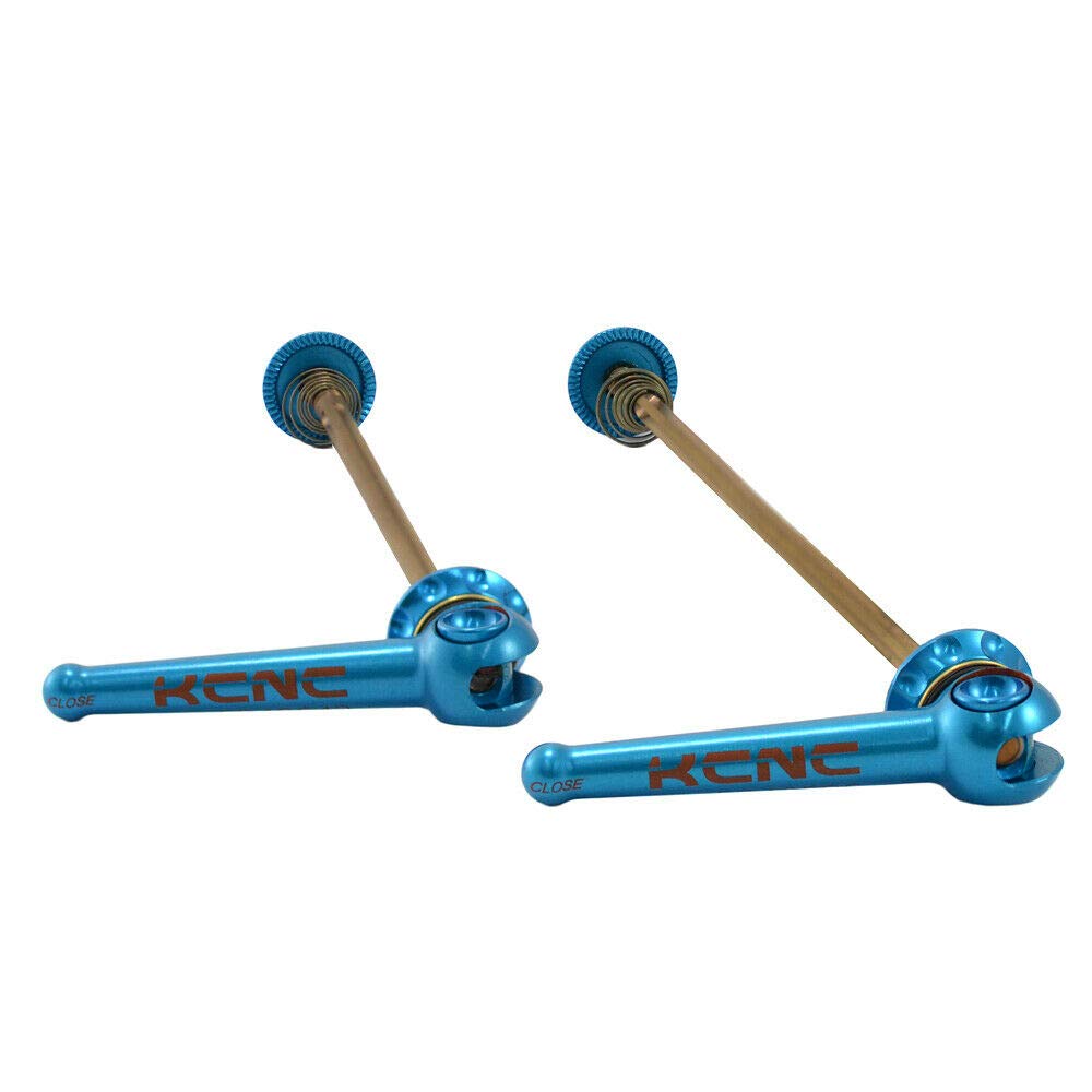 Amazon | KCNC Grooving QR MTB Titanium Axle Hub Skewer, Blue