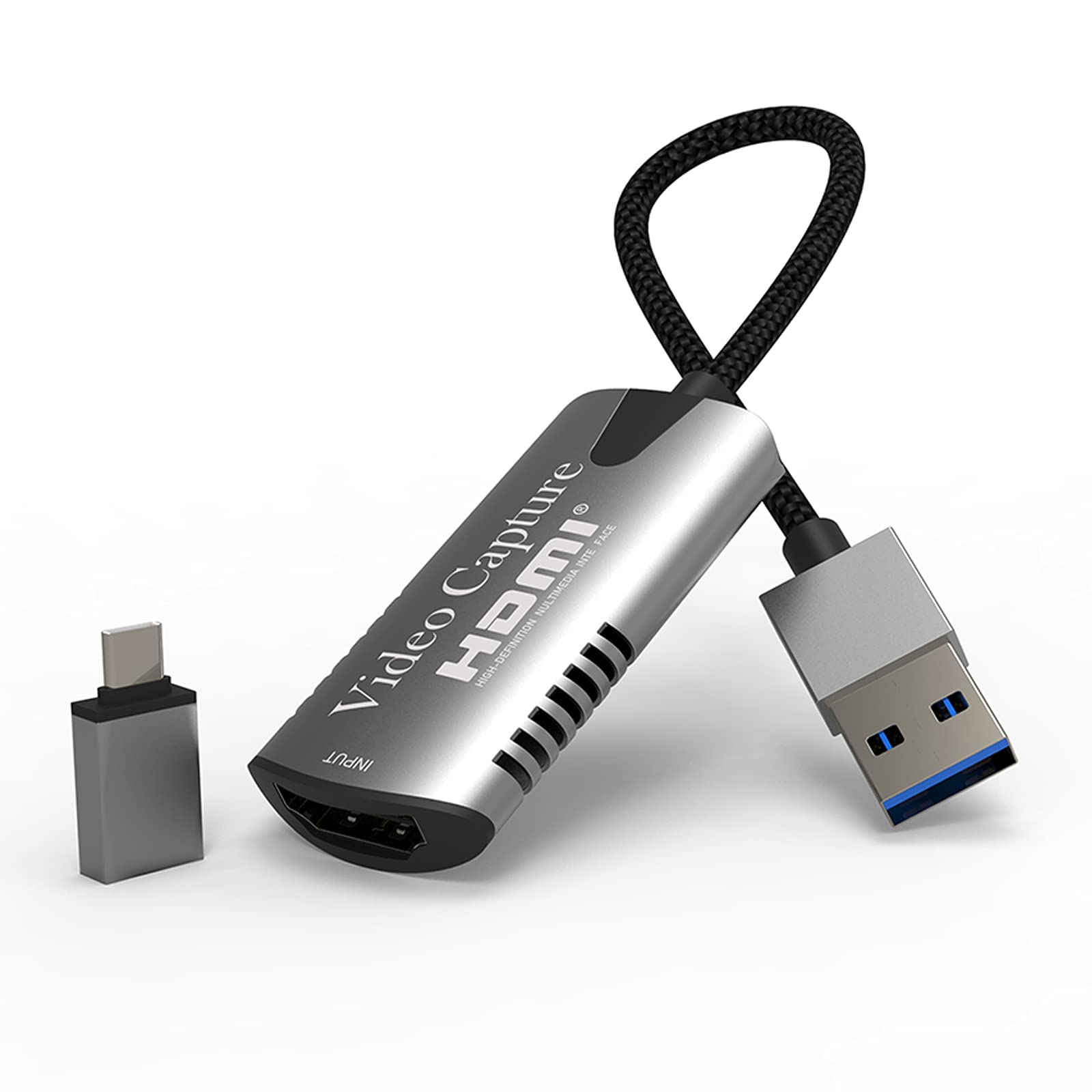Aonxioer 4K HDMI Audio Video Capture Card,High Speed USB 3.0 Game Capture Card 1080P 60FPS Capture Adapter for Gaming, Str...