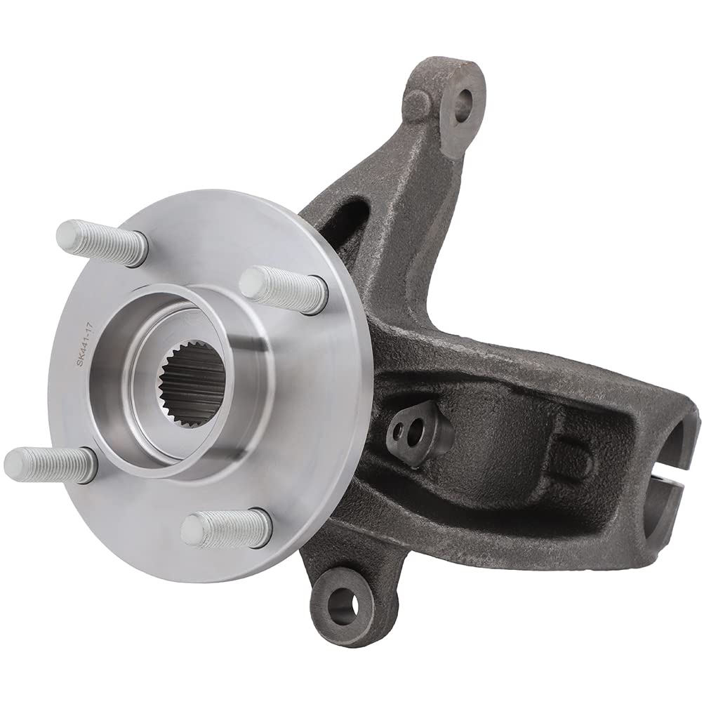 DNA MOTORING Loaded Knuckle Assembly – Front Right Passenger Side For Ford Focus 2006-2011, Includes Wheel Bearing