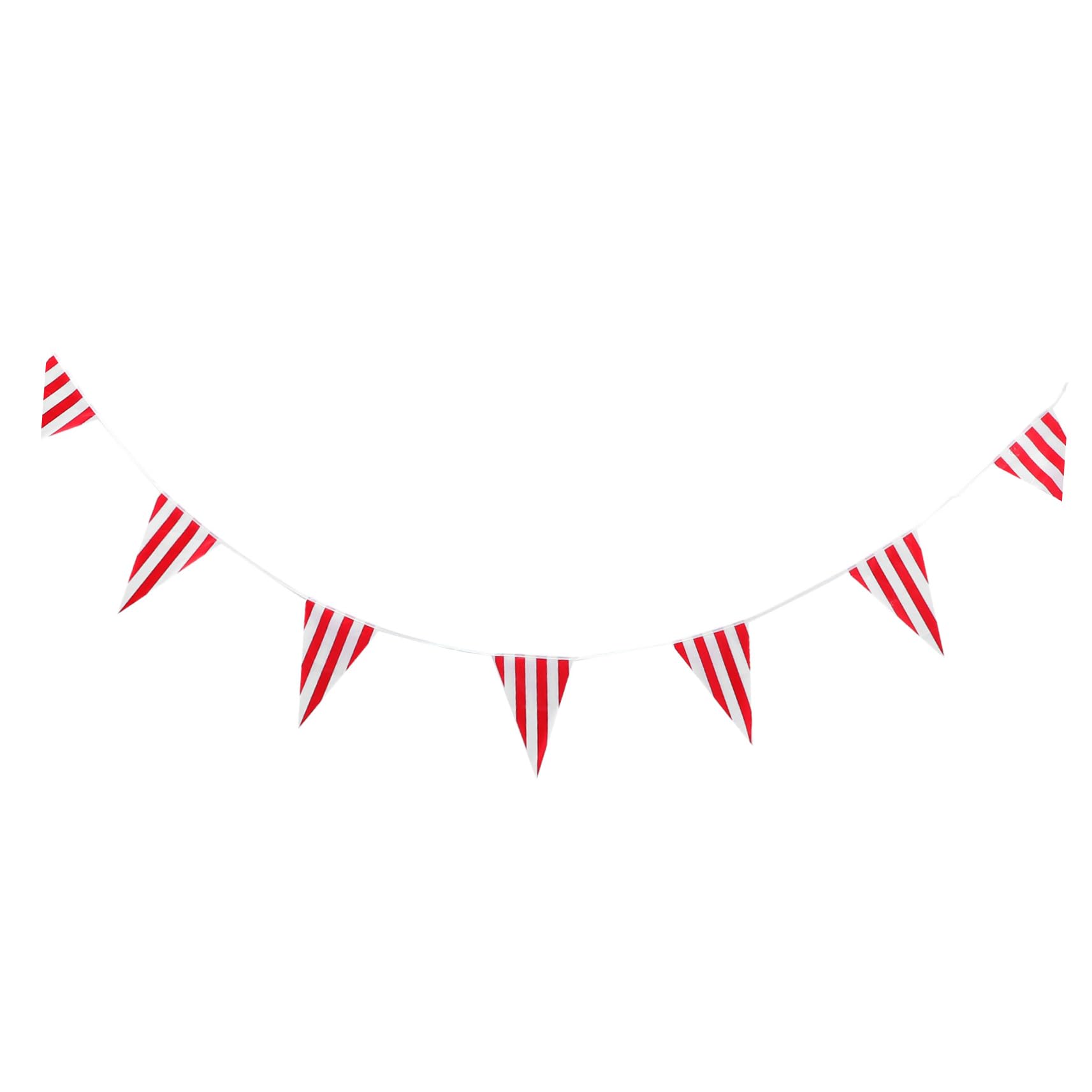 HOOTNEE 1 Set Carnival Bunting Banner Flag Triangle Bunting Party Decorations (s) Red White Stripes