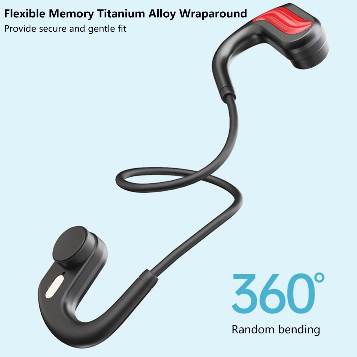 Słuchawki z przewodnictwem kostnym, wodoszczelne IPX8, bezprzewodowe słuchawki do pływania, Bluetooth 5.0, wbudowany odtwarzacz MP3 32 G, sportowe słuchawki douszne z otwartymi uszami, ultralekkie do