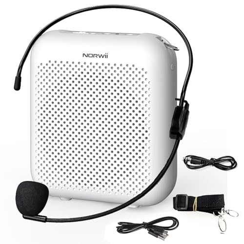 Amazon | NORWII拡声器ポータブル充電式ミニ音声増幅器、有線