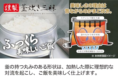 Urushiyama-Metal-Industrial-Kiln-Rice-Kiln-3-Cm-Gas-Fire-Dedicated-Aluminum-Made-in-Japan