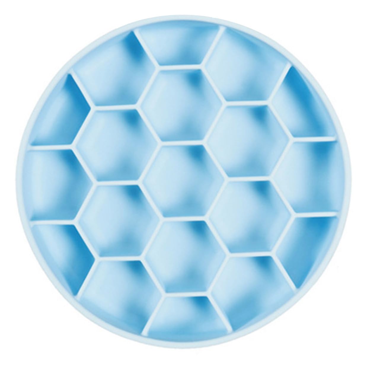 ibasenice Comedero para Alimentación para Ventosa Silicona Lento de Antiahogo Perros Segura Antideslizante y Diseño Único Azul Cómoda