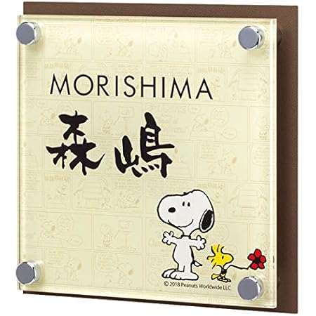 Amazon 選べる書体 オーダー表札 丸三タカギ 機能門柱用サイズ スヌーピーサイン アクリル ステンレス Nspaiss C8 28 幅130mm 高さ130mm 表札