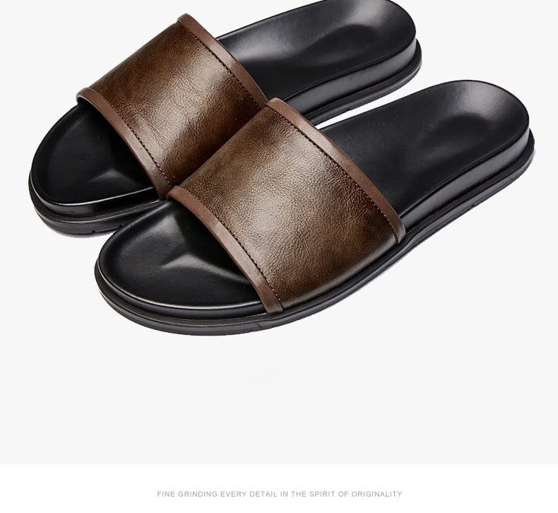 Outdoor Leather Men's Slippers Outdoor Personality Beach Sandals4