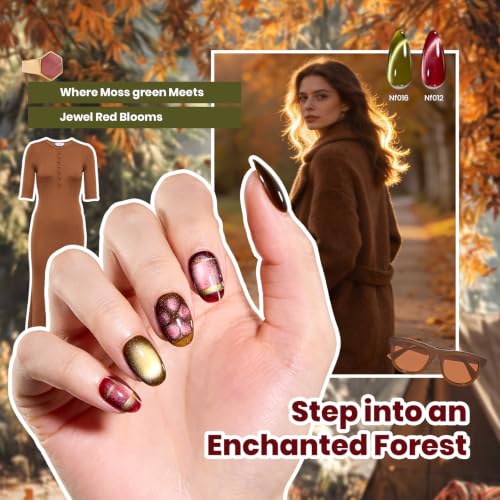 Image of Beetles Cat Eye Gel Nail Polish Set, 20 Colors Magnetic Fall Gel Polish Kit