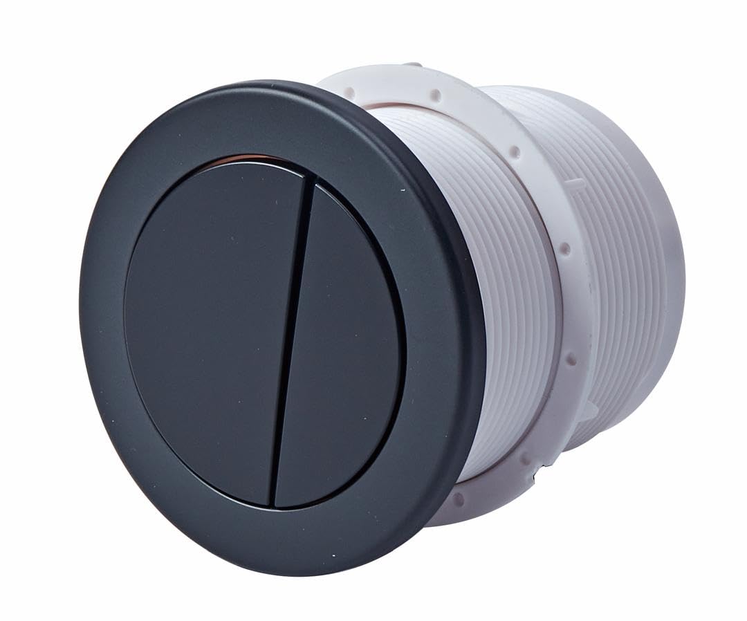 Sistema de descarga doble de 3/6 con botón negro mate para cisterna oculta