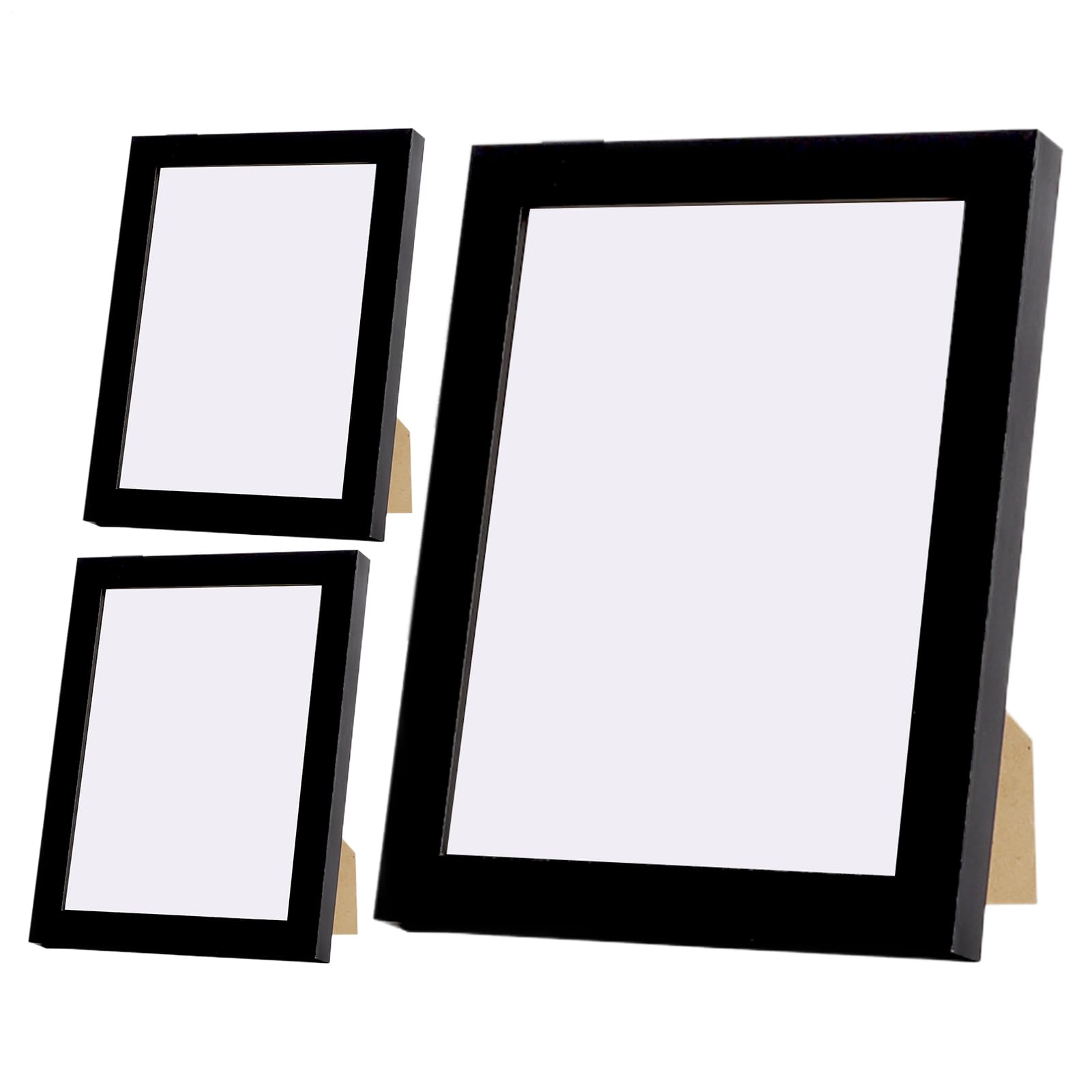 Cadre photo mural pour habiller un mur vide avec ce lot de 3 cadres noirs