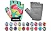 Meteor Gants de cyclisme pour enfants, gants courts de type mitaines, avec attache, accessoires de protection des mains, pour rouler en toute sécurité