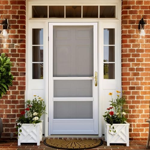 House Guard Storm Door Handle Replacement with Lock, Fits Storm & Screen Doors, Compatible with 1.1-1.97 Inch Thick Doors, 0.87 Inch & 1.02 Inch Backset Options (Brass) by House Guard - Used condition - Image 8
