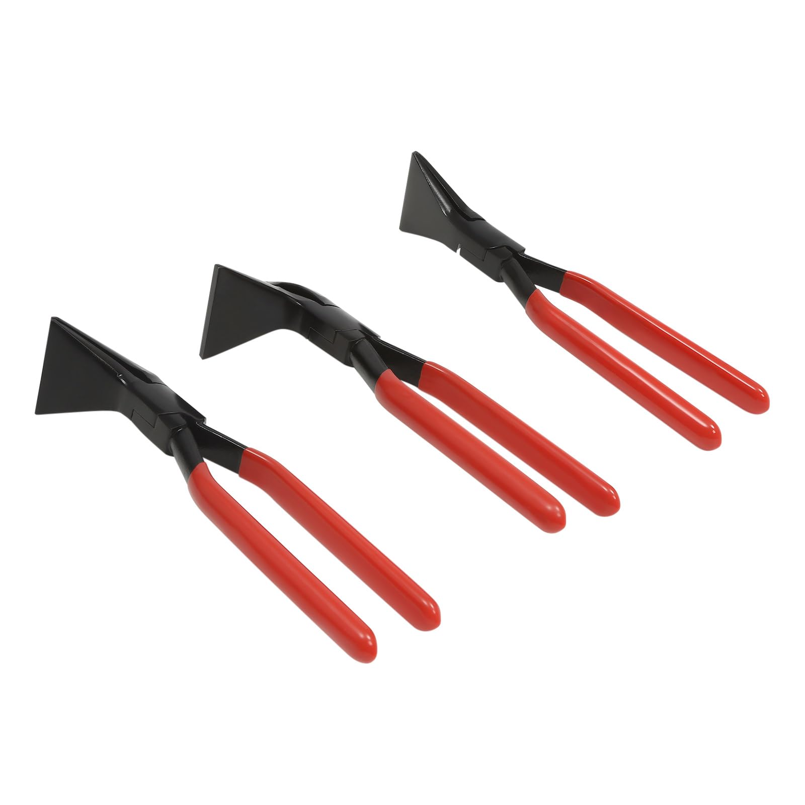 3 alicates plegables, alicates de acero al carbono, alicates de chapa con 6 cm de ancho nominal, alicates para la reparación de automóviles y la fabricación de chapa (recta, 45° y 90°)