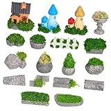 MOLUCKFU Miniature Garden Decorations Resina Figuras Mini para Terrarios Bonsáis Casas De Muñecas Decoración Jardín Aire