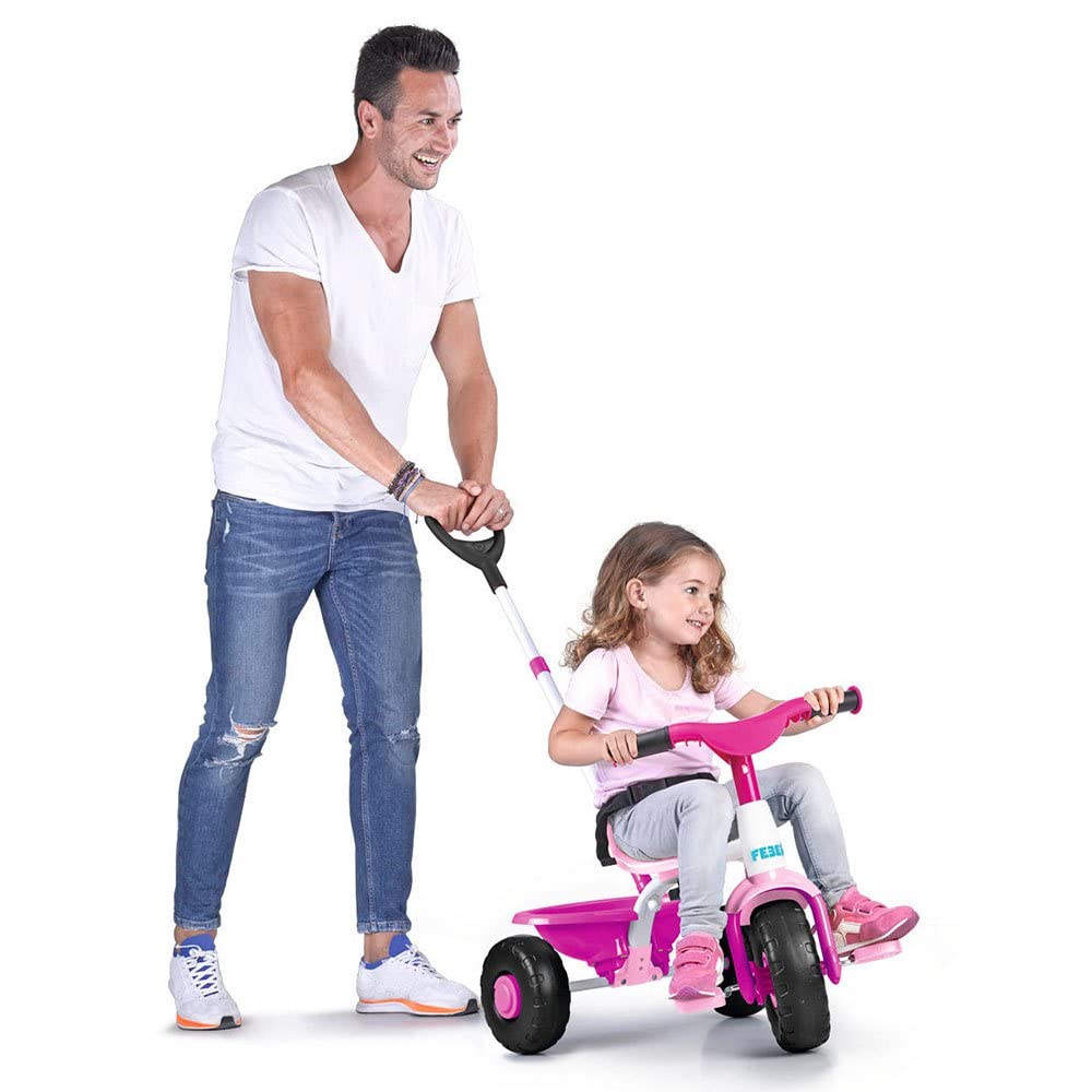 FEBER- Dreirad Trike 2 Mädchen von 1 bis 3 Jahre alt, Rosa, Famosa (800012811)