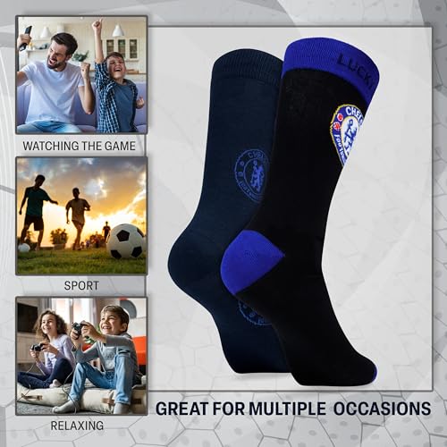 Chelsea FC Boys Crew Socks, 4 Pack Breathable Socks - Gifts for Kids4