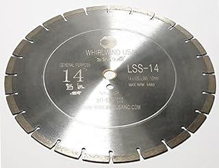WHIRLWIND USA LSS 14 Inch Diamond Saw Blade,Dry or Wet Cutting Concrete Saw Blades for Sharp Cutting Concrete Marble Granite Brick Masonry,Broadened Cutter Head