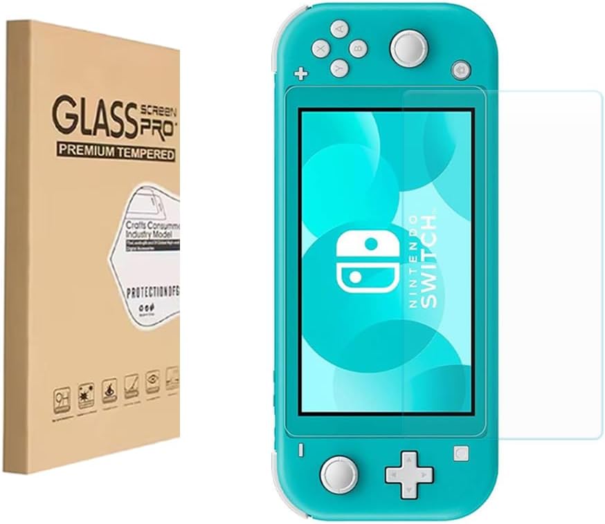 Screen Protector for Nintendo Switch Lite, Game Player Tempered Glass Film Transparent HD Ultra Clear Anti-Scratch Anti-Fingerprint Bubble-Free