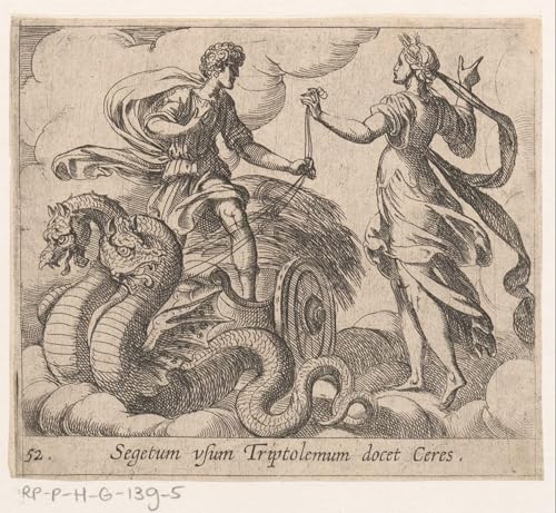Peinture Triptolemus Ceres Antonio Tempesta pour décorer un salon élégant