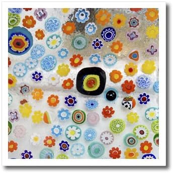 3dRose ht_82072_3 Italy, Venice, Millefiori Glass Abstract-Jaynes Gallery-Iron on Heat Transfer for Material, 10 by 10-Inch, White